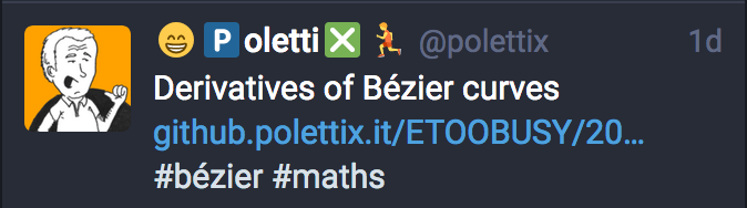 toot with bézier written right