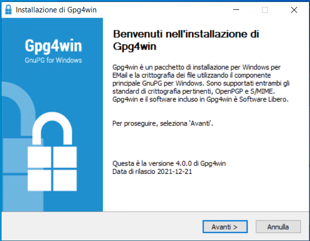 Gpg4win installation