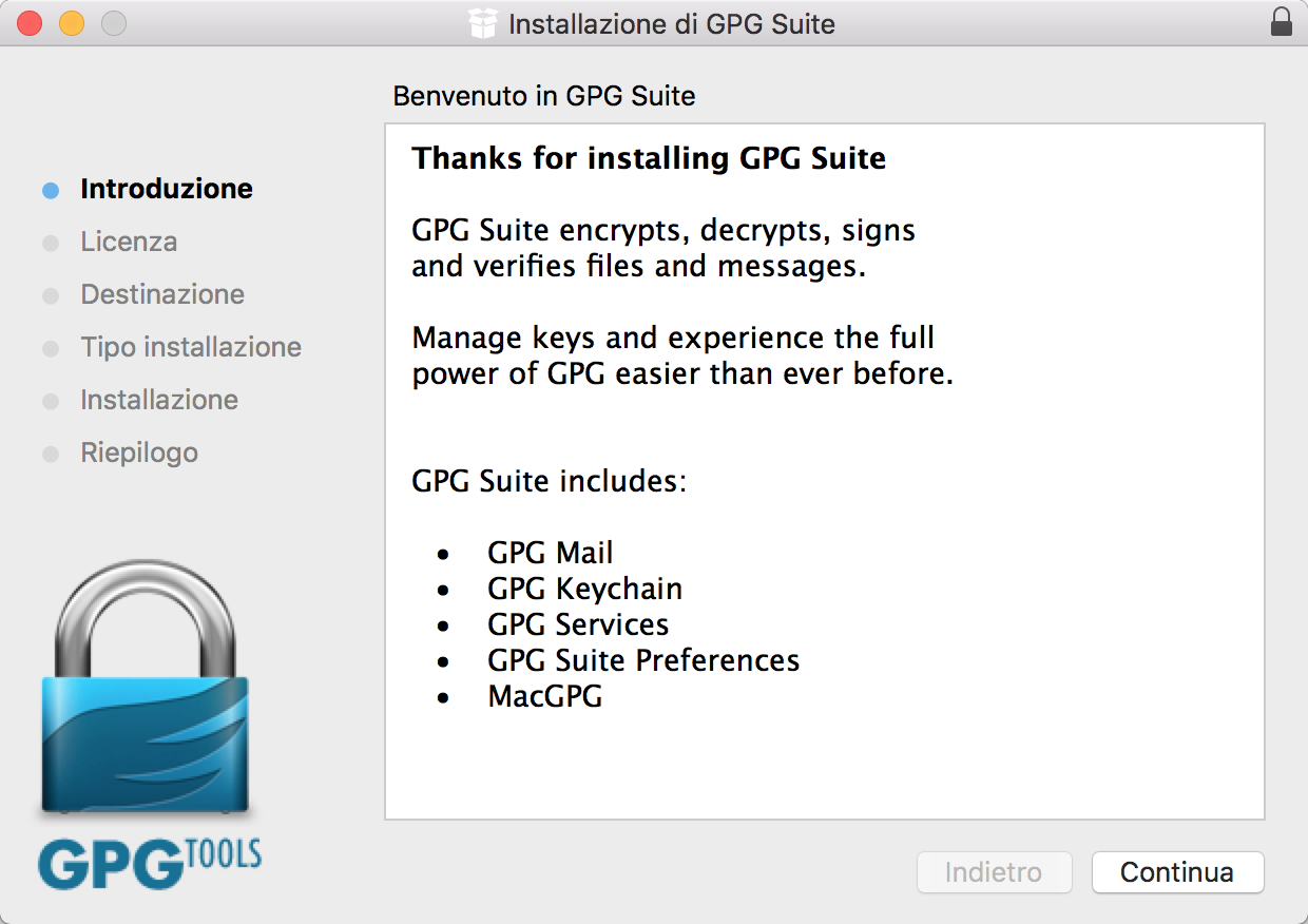 GPG Suite installation start